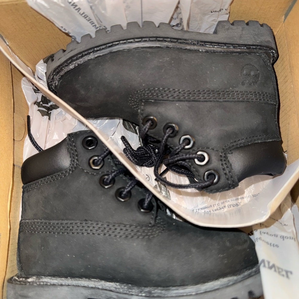 Timberland Toddler Premium Black Lace-Up Boots
